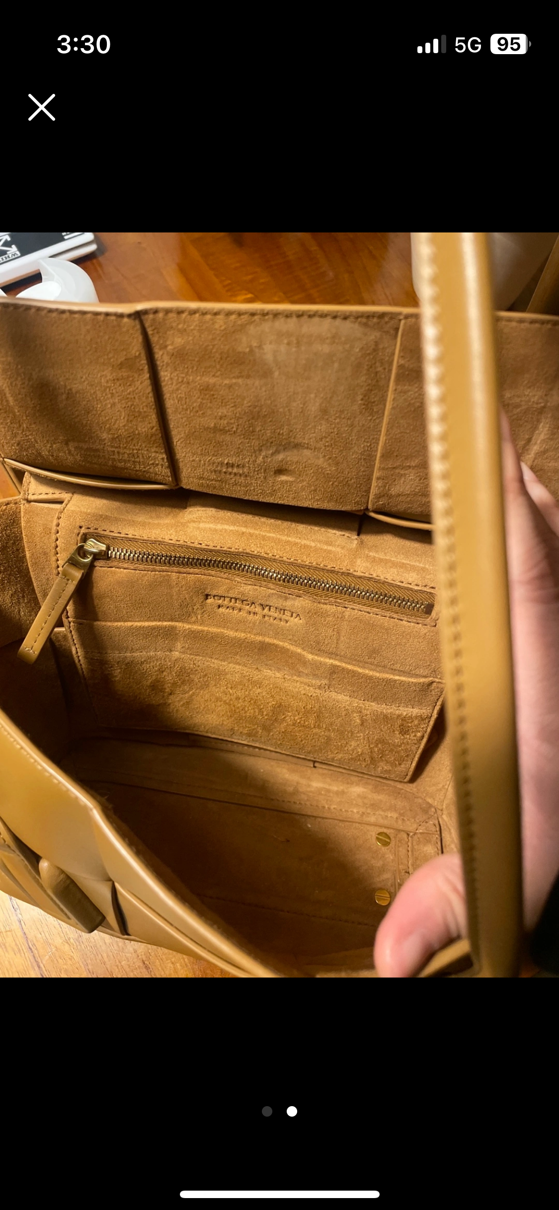 보테가베네타 카세트백 카멜